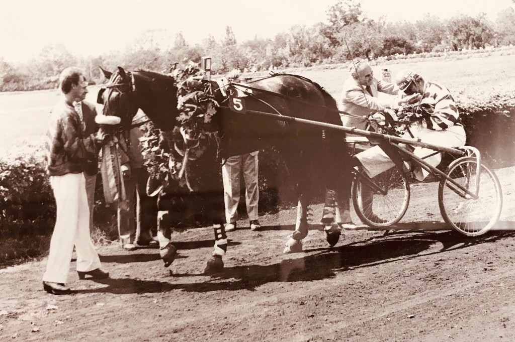 Mircea Ștefănescu în sulky. Colecția Jockey Club Român